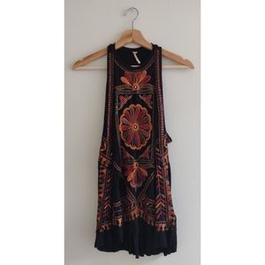 Free People  Embroidered Top